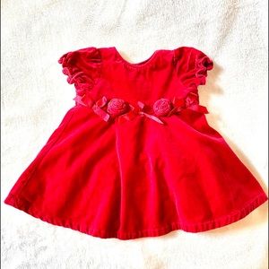 Childrenโs Place Red Velvet Dress